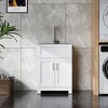 Akoasm 24 Inch Stainless Steel Paint Bathroom Storage Cabinet-White - 4 of 4