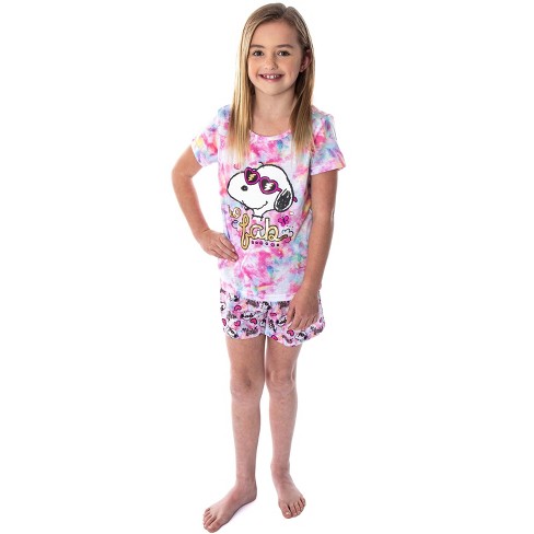 Cat & Jack Girls' 2pc Tie-Dye Long Sleeve Pajama Set Dark Green XS