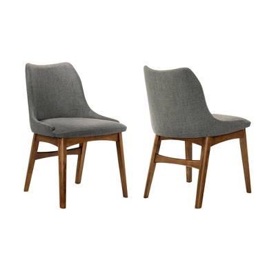 Set of 2 Azalea Fabric Wood Dining Chairs - Armen Living
