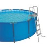 Bestway 52 Inch SteelPool Safety Ladder w/ No Slip No Scratch 9x36-Inch Protective Vinyl Pool Ladder Mat - 4 of 4