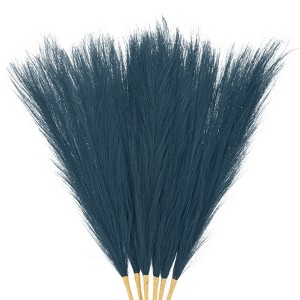 Unique Bargains Dried Plants Artificial Durable Small Fluffy Pampas Grass 7 Branches for Home, Office, Party 17.7 Inch - 1 of 4