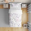 Sweet Jojo Designs Girl Toddler Bedding Set Watercolor Floral Purple Pink and Grey 5pc - 2 of 4