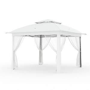 11x11FT Pop-Up Canopy Tent – Waterproof Instant Gazebo with Mosquito Netting & Carrying Bag for Backyard & Outdoor Use (1-Pack) - 1 of 4