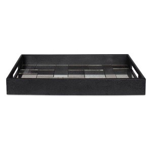 Uttermost Modern Mosaic Tray-Sleek Black with Striking Antique Mirrored Mosaic - 1 of 4