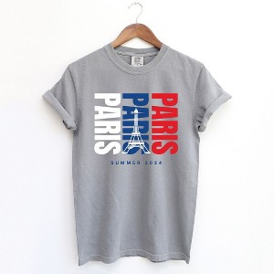 Simply Sage Market Women's Triple Paris Summer 2024 Short Sleeve Garment Dyed Tee - 1 of 4