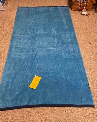 Oversized Tie-Dye Beach Towel Navy Blue - Sun Squad™