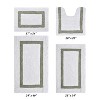 Hotel 4 PC Bath Rug 100% Premium Cotton Tufted Weave Two Tone Reversible Bathroom Rug, Super Soft Absorbent, Machine Washable Bath Mat - 2 of 4