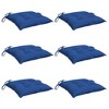 vidaXL Chair Cushions 6 pcs Blue 15.7 in.x15.7 in.x2.8 in. Oxford Fabric - 3 of 4