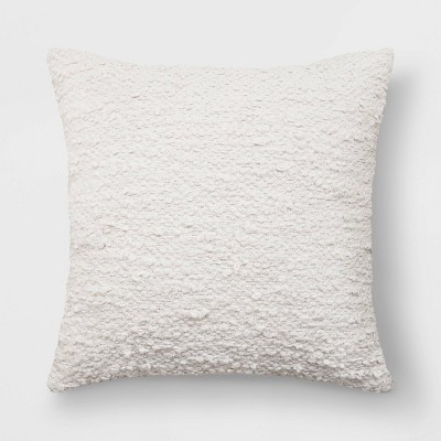 Woven Boucle Square Throw Pillow With Exposed Zipper Neutral - Threshold™ :  Target