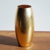 Slickblue Gold Gilded Glass Vase, Smooth Oval Shape, Coffee Table Decor, Bullet Style, Clear Gold, Color & Size Options - 3 of 4