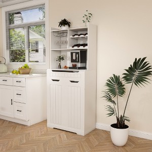 Mlmh & Kngwa 70.8"H Modern Buffet Cabinet with Hutch - 1 of 4