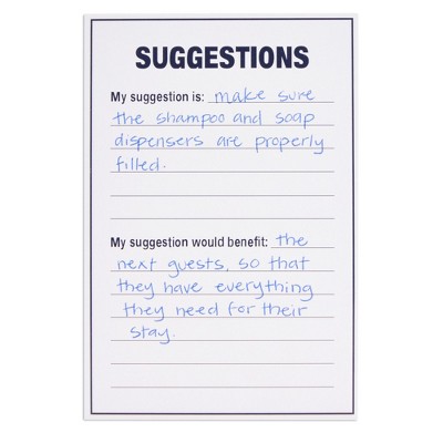 Brown Wooden Suggestion Box with Lock and Cards