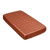 Sweet Jojo Designs Boy or Girl Unisex Satin Fitted Crib Sheet Diamond Tuft Orange and Ivory - 3 of 4