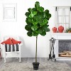 HomeStock  6.5 ft. Artificial Tree in Planter for Indoor/Outdoor - 4 of 4