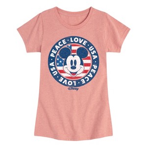 Girls' - Disney - Americana Fitted Short Sleeve Graphic T-Shirt - 1 of 4