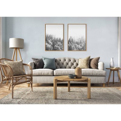 Sylvie Forest Black and White Framed Canvas Art Set