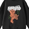 Naruto Single Color Leaping Naruto Crew Neck Long Sleeve Youth Black Sweatshirt - 2 of 2