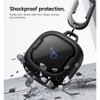 SURITCH for Soundcore Sport X20 Case Cover, Shockproof Bumper with Logo Visible Design Cases, Rugged Protective Covers with Carabiner, Black - 3 of 3