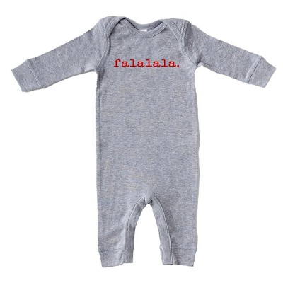 The Juniper Shop Fa La La Puff Print Baby Romper