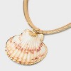 Dipped Shell Pendant Necklace - A New Day™ Gold - 4 of 4