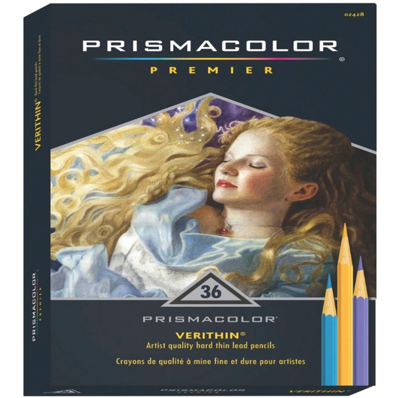 Prismacolor Verithin Non-Smearing Colored Pencils, Assorted Colors, Set of 36, 1 of 6