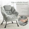 MOONMISS Accent Chair with Ottoman Set, Corduroy Upholstered Lounge Accent Chair with Armrests, Side Pockets for Bedroom, Living Room - 4 of 4