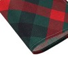 Unique Bargains Christmas Place Mats Plaid Linen Red Green Beige White 13"x17.7" 2 Pcs - 4 of 4