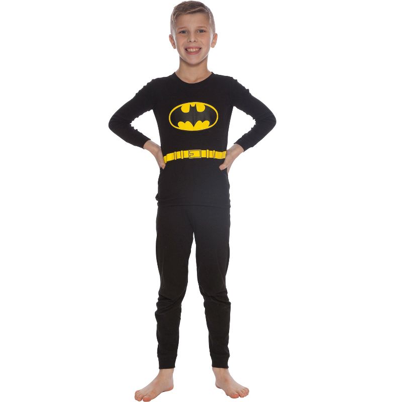 DC Comics Boys Batman Logo Dark Knight Costume Pajama Set, 2 of 6