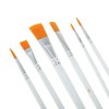 Unique Bargains 6-Piece White Oil Painting Brush Set-Applicable Paint Type Oil Paint-Brush Style Round Tip Brush Nylon Wood White 6 Pcs - 3 of 3
