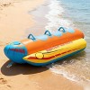 Gymax Hot Dog Towable Tube for Boating 1-3 Person 510 lbs Capacity Inflatable Boat Tube with Full Nylon Cover Water Sports Towables - 3 of 4