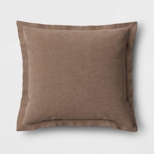 26"x25" Woven Outdoor Deep Seat Back Cushion - Threshold™ - 1 of 4