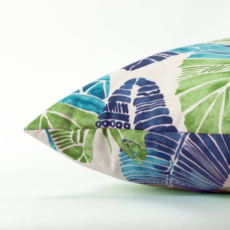 22"x22" Oversize Poly-Filled Leaf Pattern Botanical Indoor/Outdoor Square Throw Pillow - Rizzy Home, 5 of 7