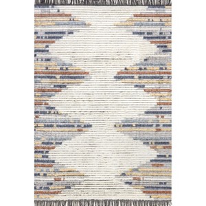 Nuloom Morgan Contemporary Diamond Soft Shag Fringe Indoor Area Rug - 1 of 4