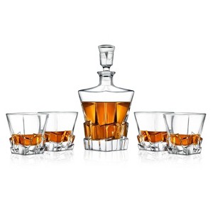 NutriChef Home Bar Whiskey Decanter, Whiskey Glass Decanter Aerator Set with Four 800ml Whiskey Glasses, Elegant Home Bar And Tabletop - 1 of 4