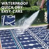 Outdoor Rug Reversible Rug, Waterproof Outdoor Plastic Straw Rug, Large Floor Mat for Camping RV Patio Backyard RV Beach Picnic - 3 of 4