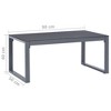 vidaXL Coffee Table 35.4 in.x19.7 in.x15.7 in. Aluminum - 3 of 3