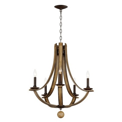Maxim Lighting Basque 5 - Light Chandelier in  Driftwood/Anthracite