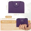 Unique Bargains Leather Slim ID Card Business Card Holder Wallets with 24 Slots 4" x 3" 2 Pcs - 2 of 4