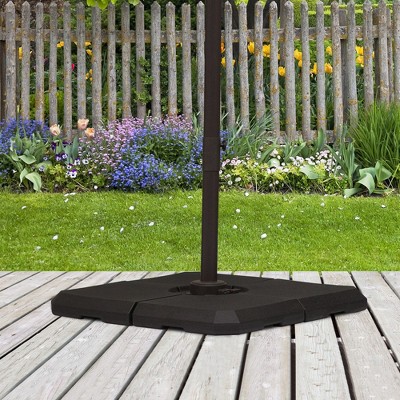 Gsluuk Outsunny 4-Piece Heavy Duty Cantilever Offset Umbrella Stand Base Weight