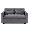54.33" Modern Convertible Sleeper Sofa Bed with Adjustable Back, Compact Pull-Out Velvet Loveseat for Small Apartments or Offices–The Pop Home - 4 of 4
