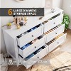 coucheta Set of 2 Dresser for Bedroom, 6 Chest of Drawer Dresser Organizer, Wood Storage Cabinet for Living Room, Closet Storage, Entryway, Hallway - 3 of 4