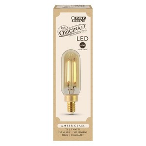 Feit Electric T8 E12 (Candelabra) LED Bulb Amber 40 Watt Equivalence 1 pk - 1 of 1