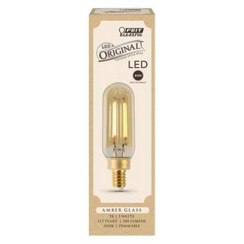 Feit Electric T8 E12 (Candelabra) LED Bulb Amber 40 Watt Equivalence 1 pk