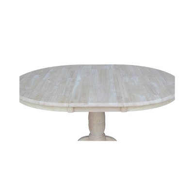 Cottage Charm Reclaimed Wood 50" Round Extendable Dining Table