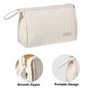 Unique Bargains PU Leather Makeup Bag Large Makeup Bag Make Up Brush Organizer Bag Toiletry Bag for Women 1 Pcs - 3 of 4