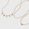 Girls' Multi Hearts Initial Necklace Set - art class™ - 3 of 3