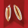 Ross-Simons 14kt 2-Tone Gold Double-Oval Hoop Earrings - 4 of 4