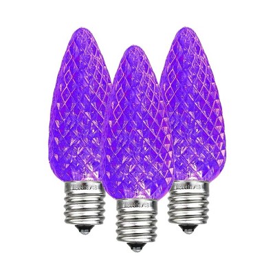 Novelty Lights C9 LED Faceted Christmas Replacement Bulbs Dimmable