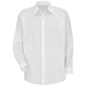 Red Kap Men's Long Sleeve Specialized Pocketless Polyester Work Shirt