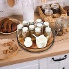 LunaLulinlk 9 inch Lazy Susan for Table Top, Pantry Organizers and Storage for Cabinet, Kitchen Countertop, Spice Rack, Walnut Wood - 3 of 4